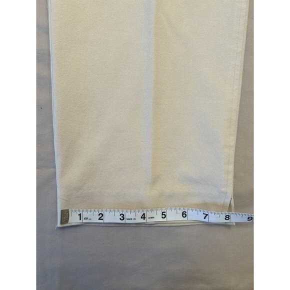 Womens Easy Spirit Stretch Pull On Beige Tan Cream Cotton Pants Size Zip Button - Picture 10 of 10